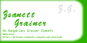 zsanett grainer business card